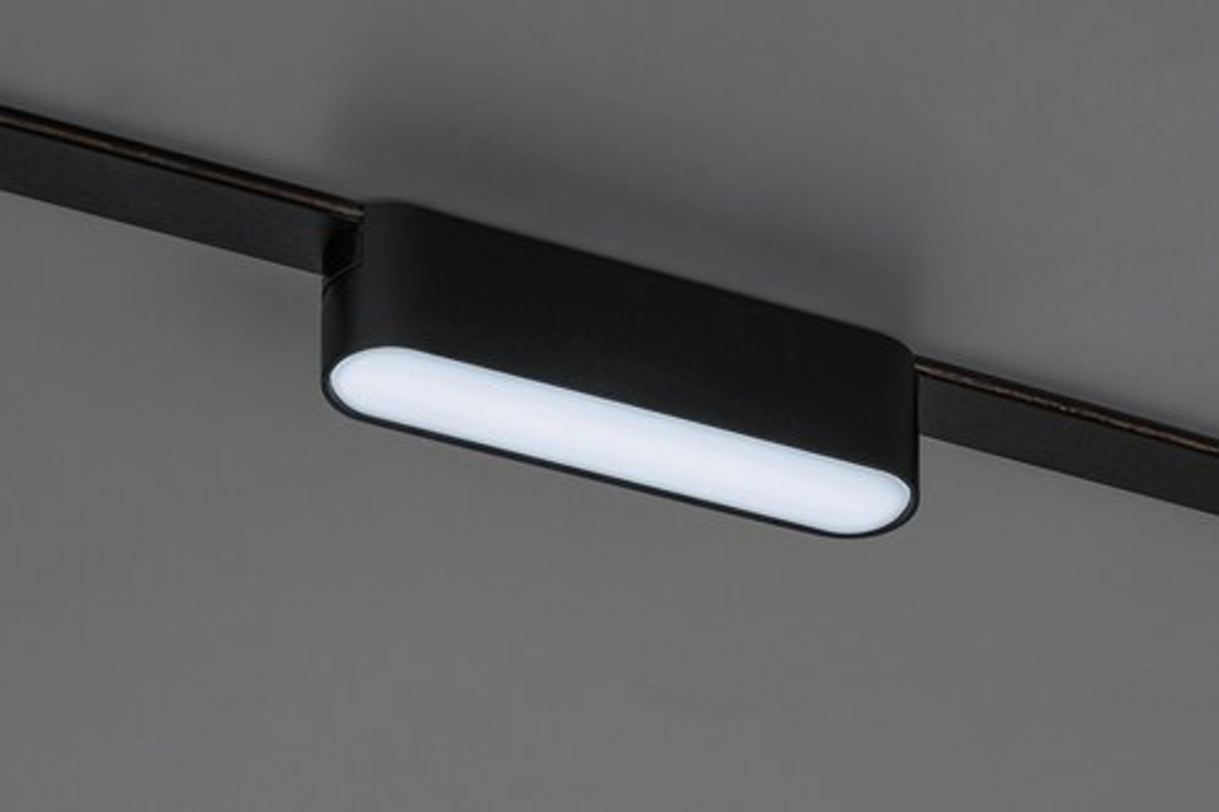 Смарт LED релсово осветление – 4W, регулируема цветна температура 2700–5500K, Wi-Fi, черен алуминий