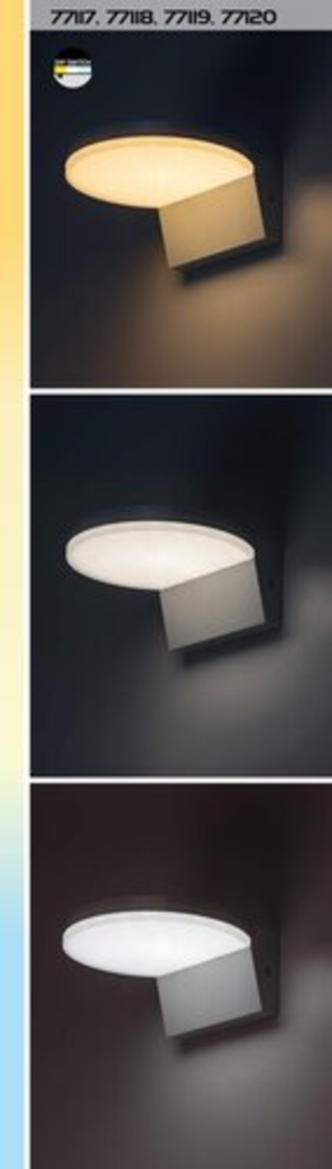 Интелигентен фасаден LED аплик Batida 9W с регулируема светлина и PIR сензор
