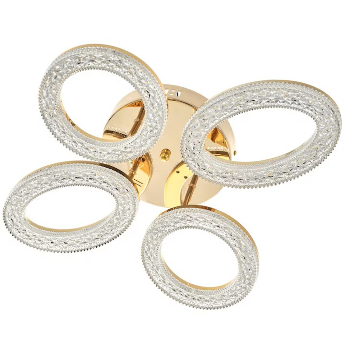 Модерен LED полилей със smart управление 88W в бяло и злато