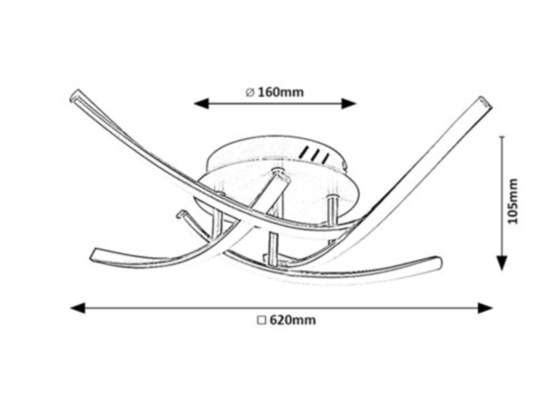 LED плафон Tatjana 30W в сребрист цвят – стил, мощност и плавно осветяване