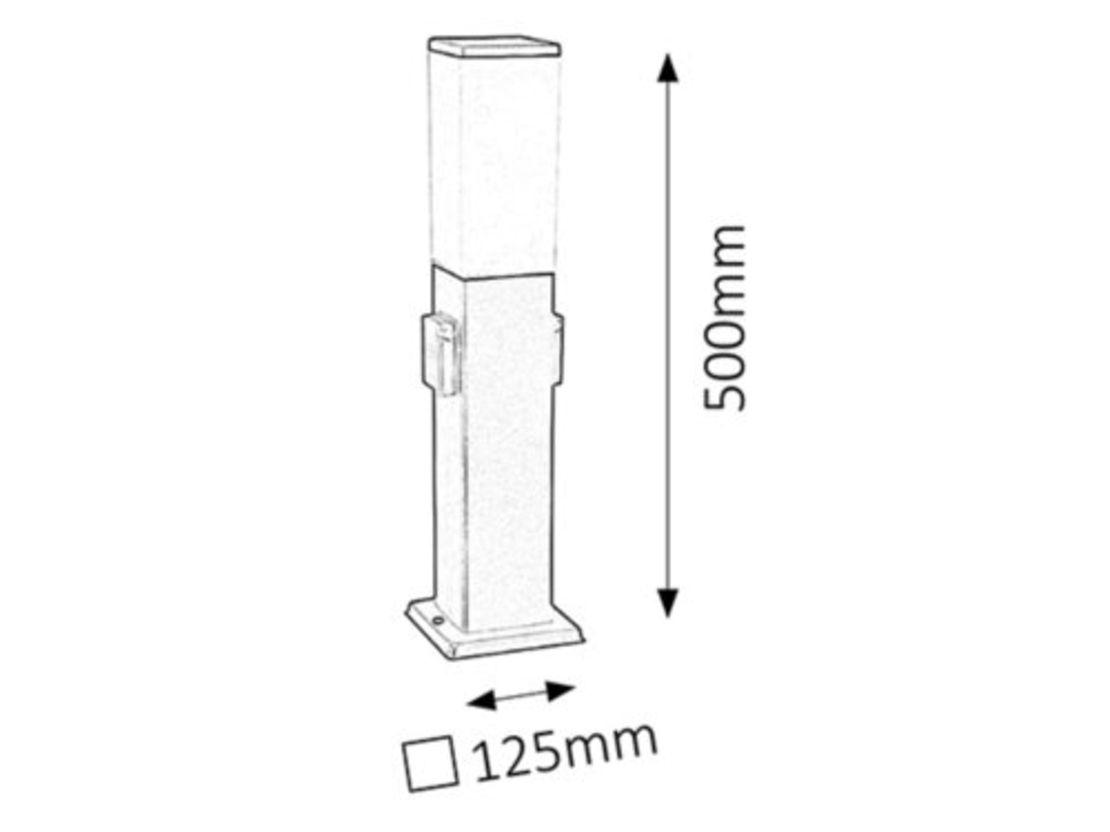 Модерен външен стълб Bonn E27 – елегантно градинско осветление с IP44 защита