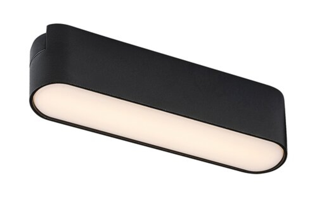 Модерно LED релсово осветление – 6W, топло бяло, черен алуминий