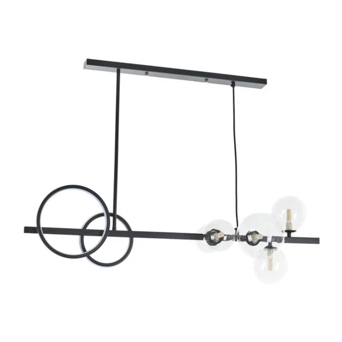 Черен винтидж полилей LED  18W 3000K + 5xG9