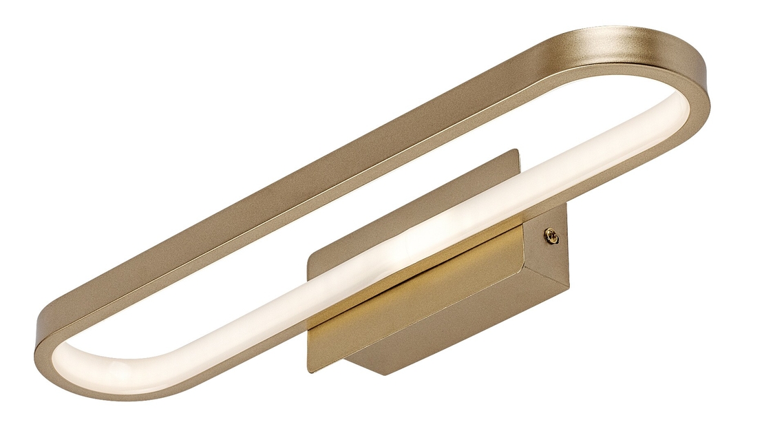 LED осветително тяло за баня 15W, IP44, 4000K, матирано злато