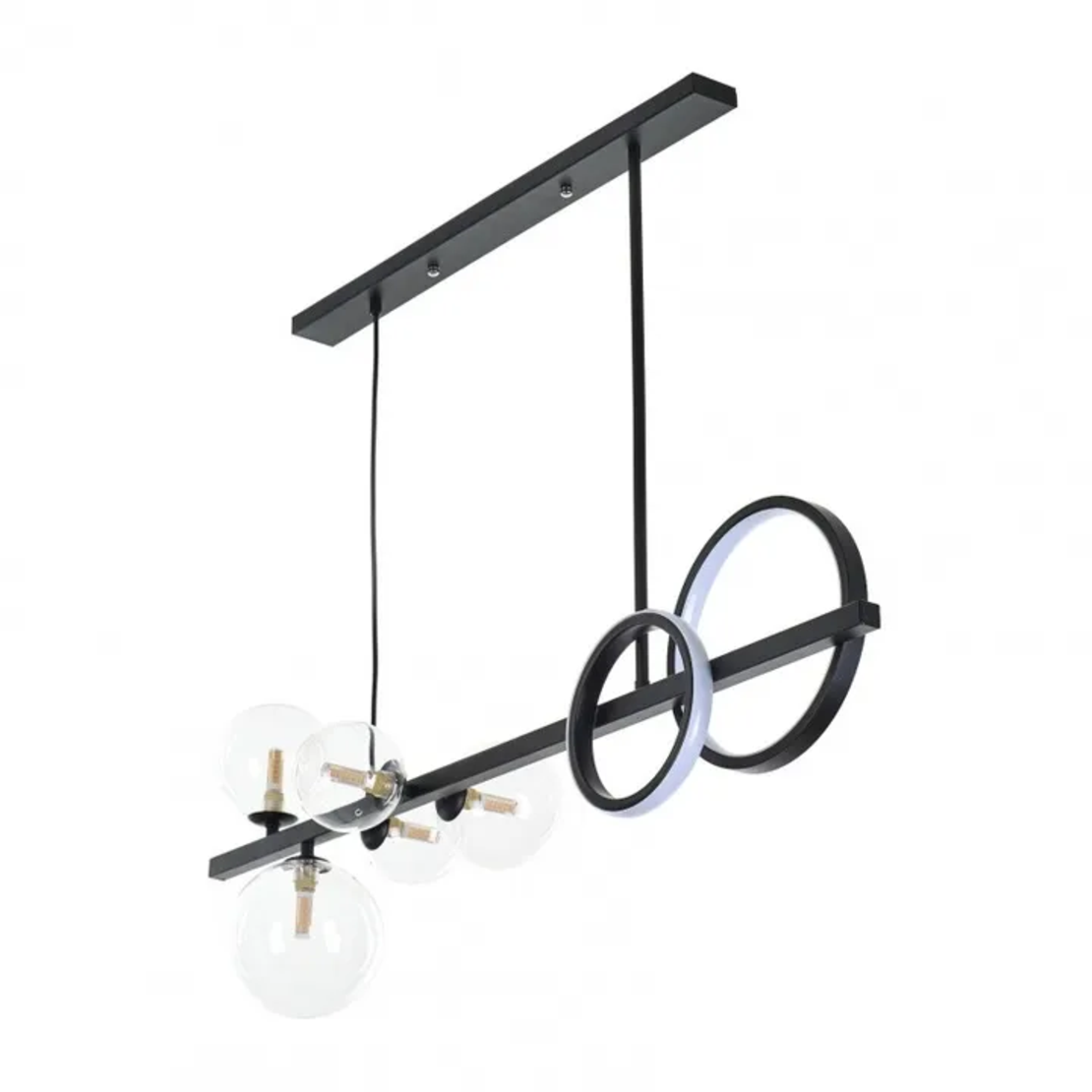 Черен винтидж полилей LED  18W 3000K + 5xG9