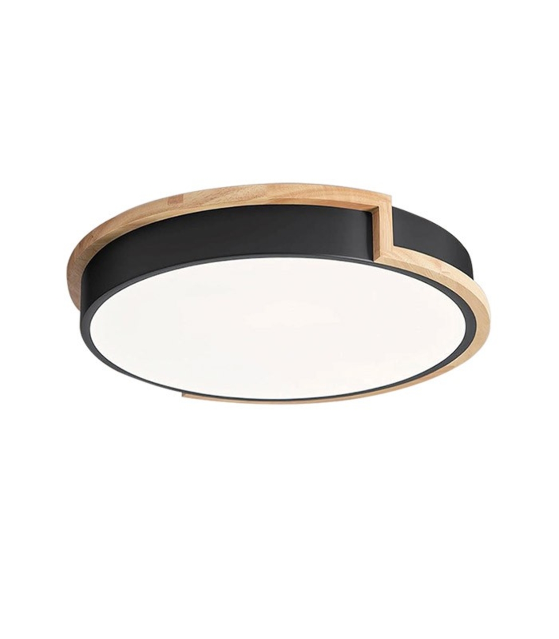 LED плафон 35W 3CCT кръгъл черено с дърво