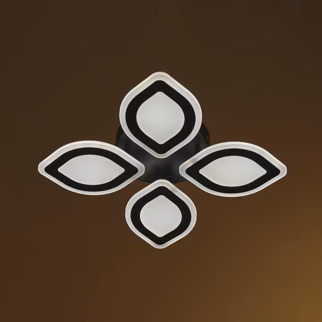 Модерен LED полилей със smart управление – черен