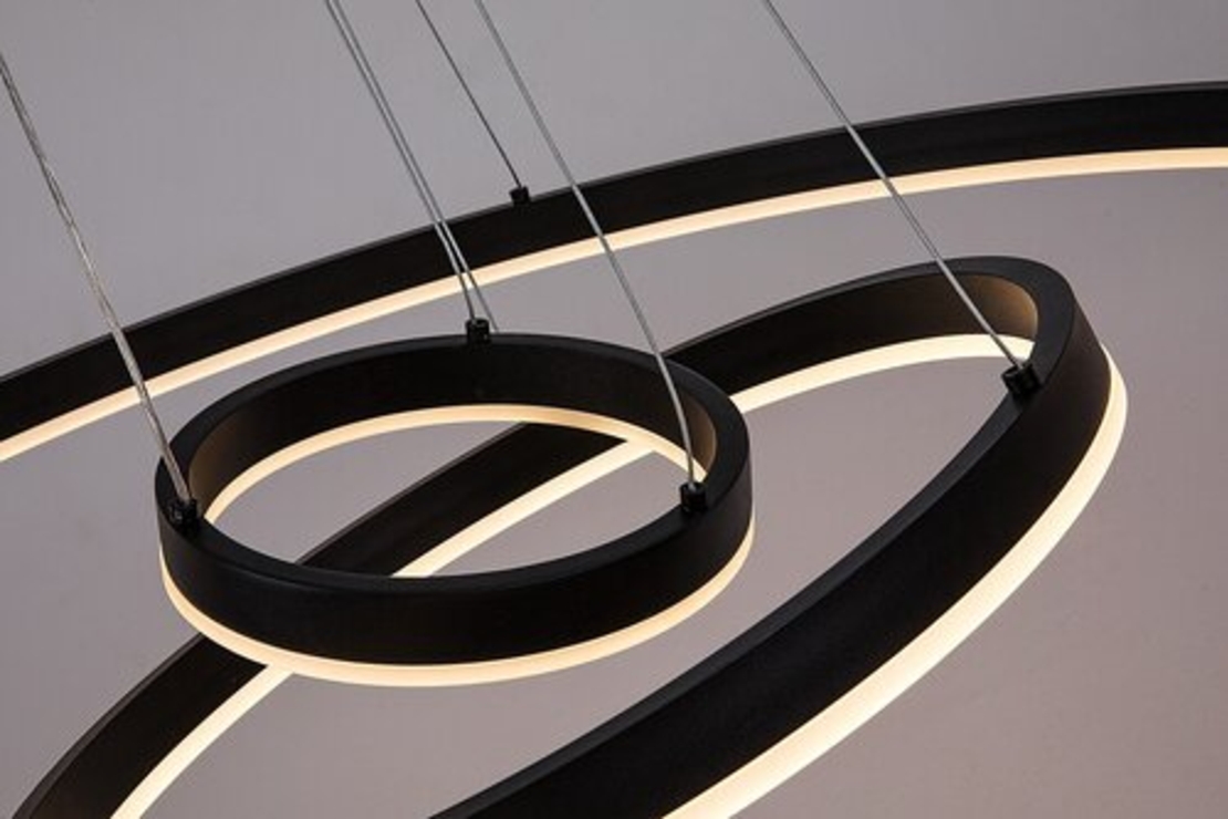 Модерен LED полилей Isaure – 100W, CCT 3000K–6500K, димируем, с дистанционно