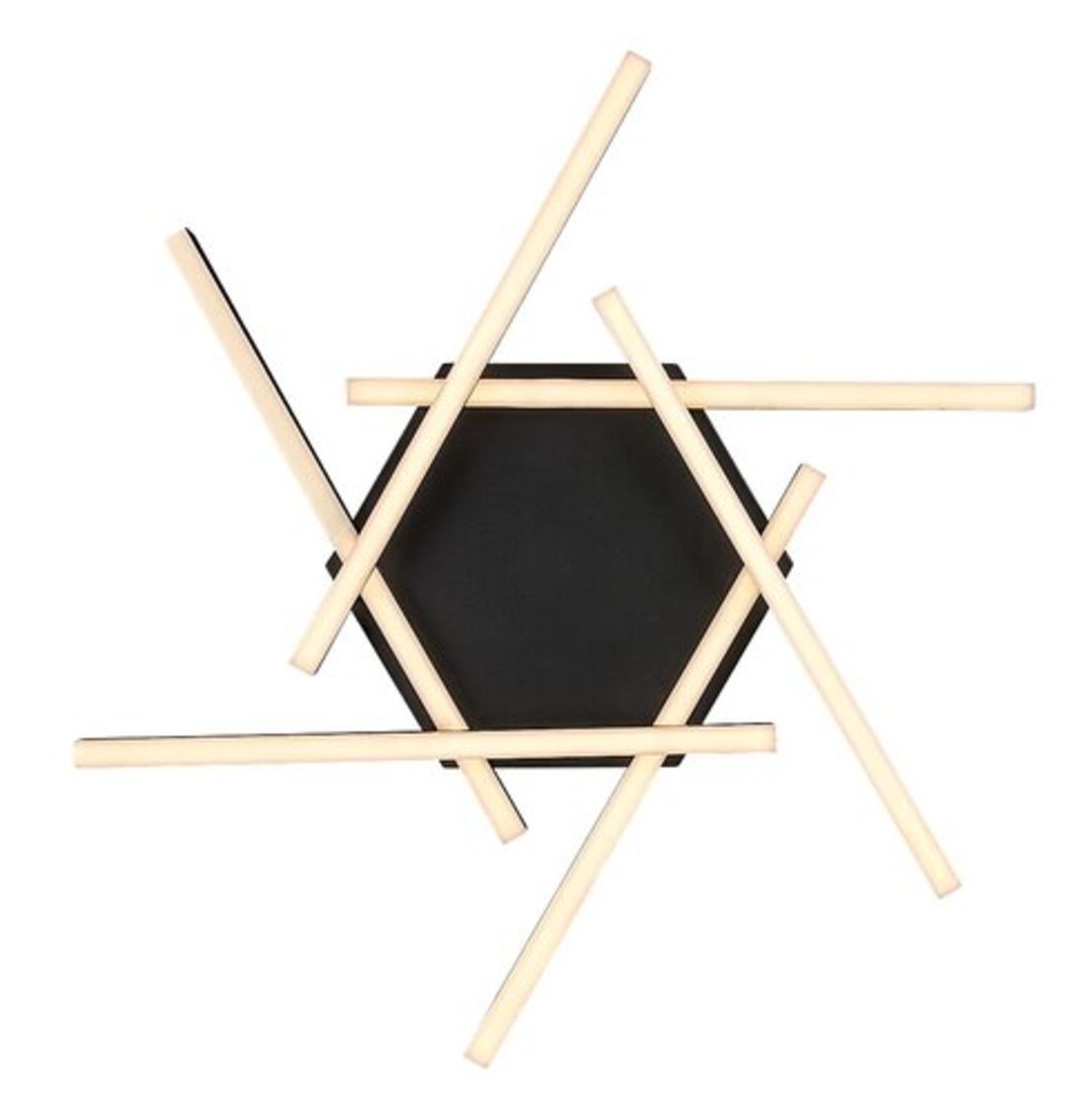 Модерен LED  плафон – черен и матирано златен метал, 40W, 3000K