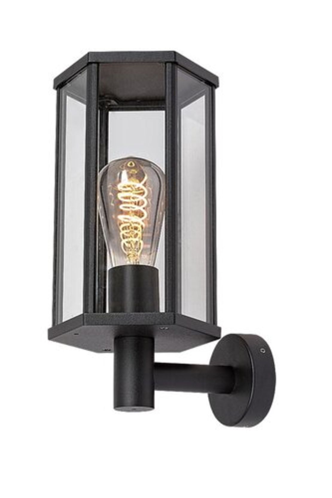 Класически външен аплик Dubrovnik E27 – елегантно фасадно осветление с прозрачно стъкло и IP44 защита