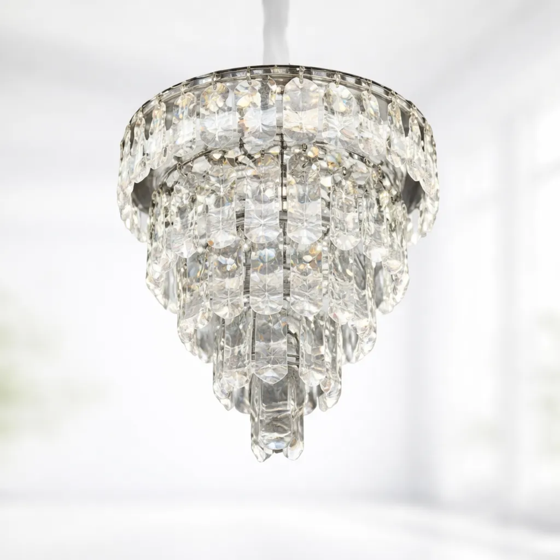 Кристален плафон 60W LED модерен таванен