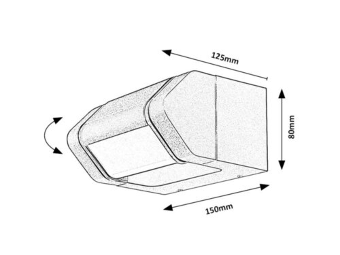 Модерен външен LED аплик Medna 8W с топло бяла светлина
