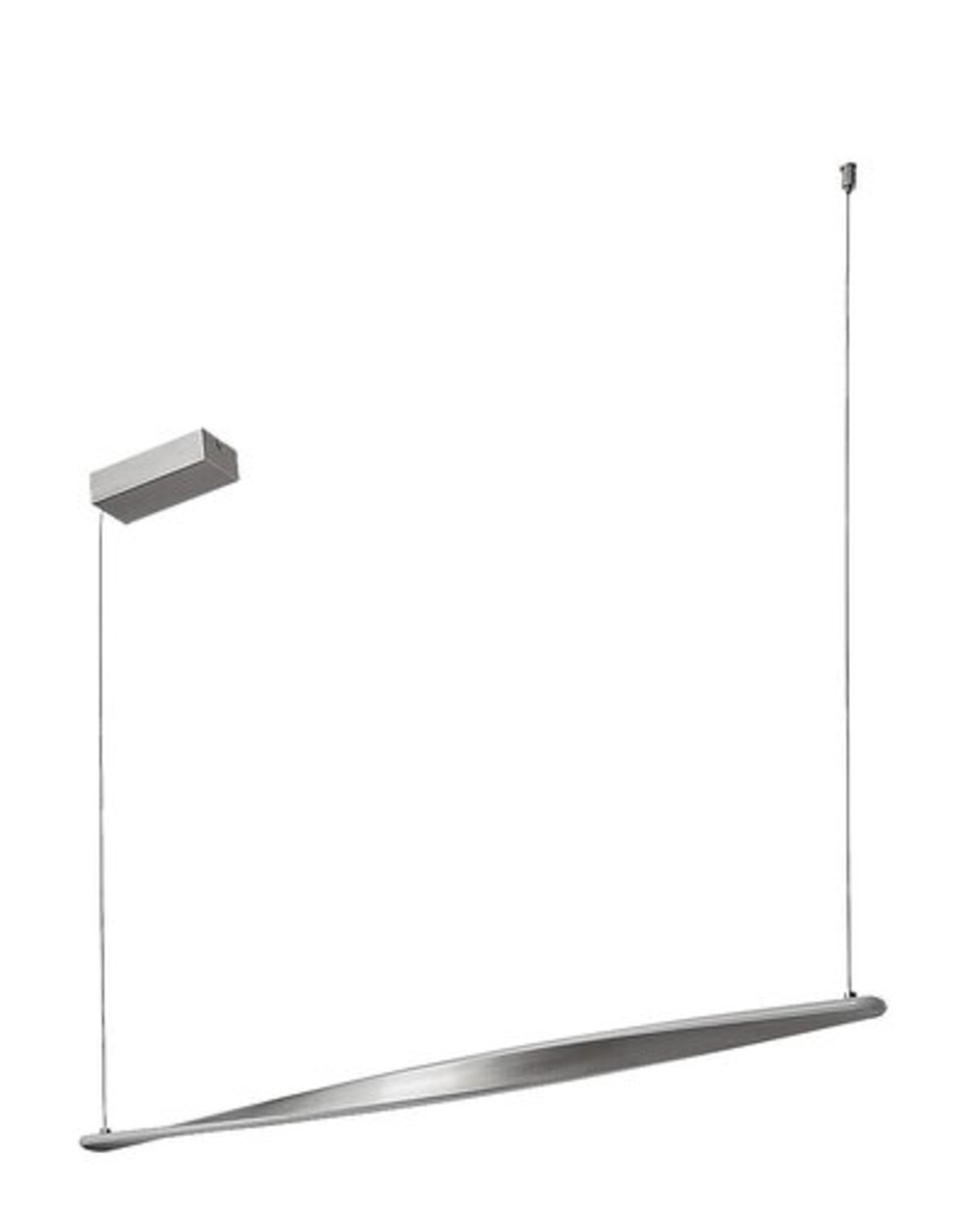 Модерен висящ LED полилей 28W – атен хром, топла светлина