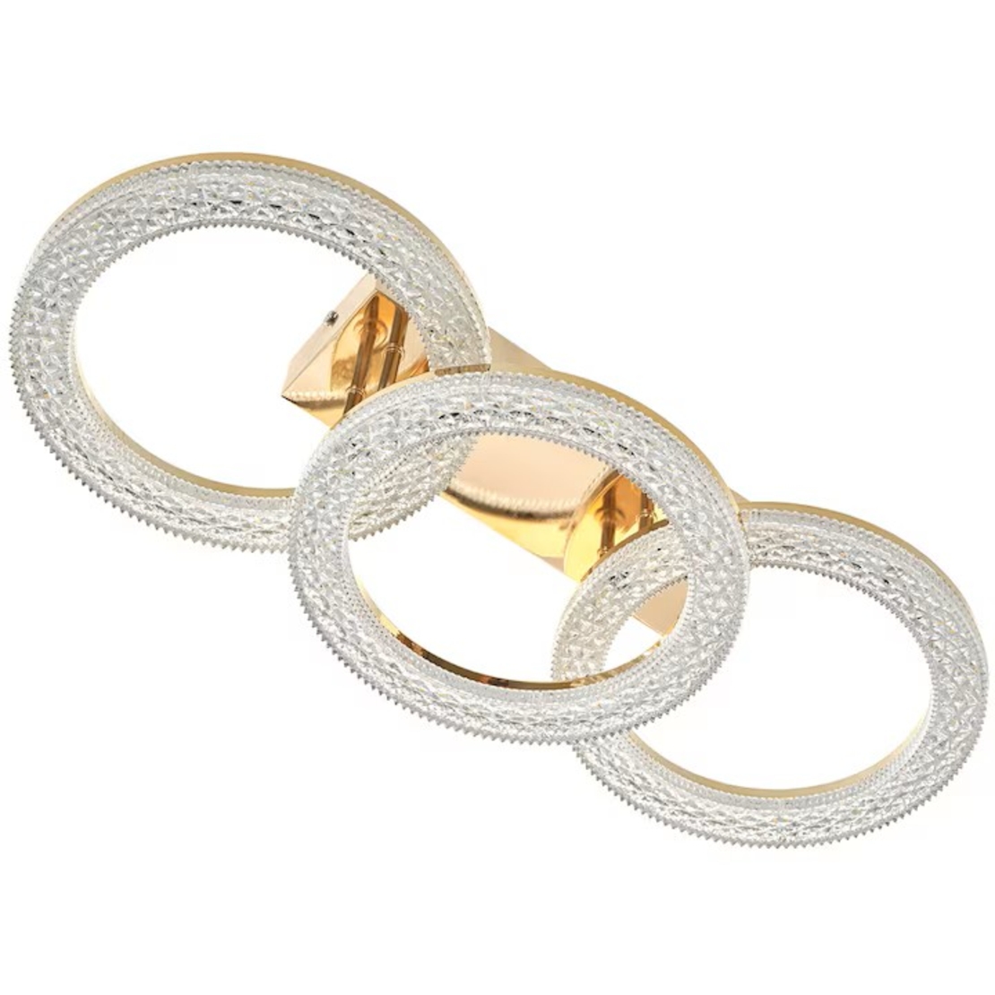 Модерен LED полилей със smart управление 96W в бяло и злато