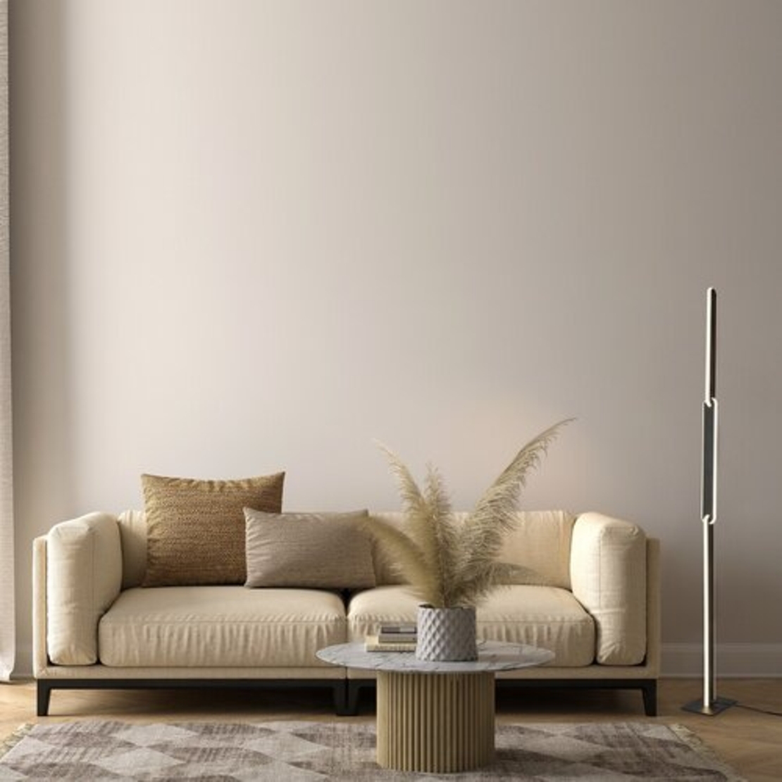 Модерен LED лампион 33W с регулиране на цветната температура – черен