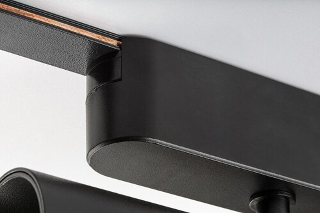 Смарт LED релсов спот – 9W, регулируема цветна температура 2700–5500K, Wi-Fi управление, черен алуминий