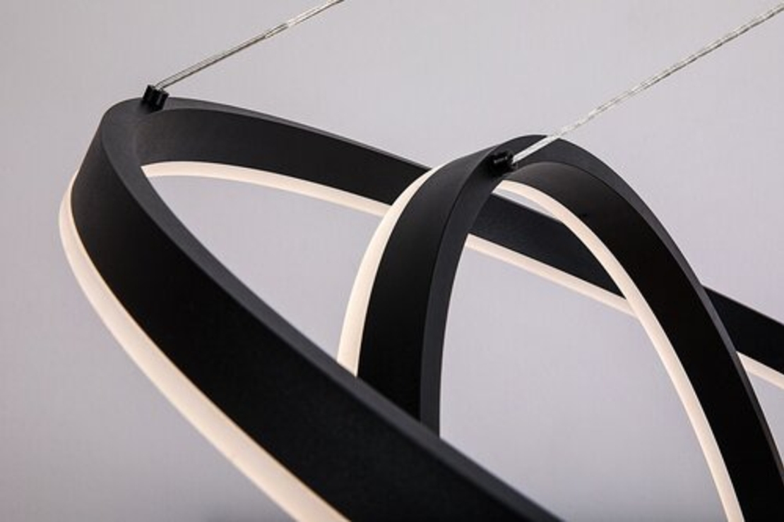 Модерен LED полилей Isaure – 80W, CCT 3000K–6500K, димируем, с дистанционно