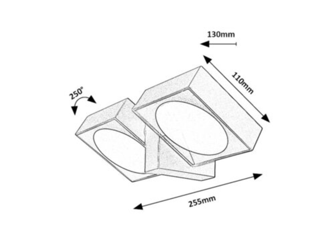 Модерен външен фасаден LED аплик Telde 14W с топло бяла светлина