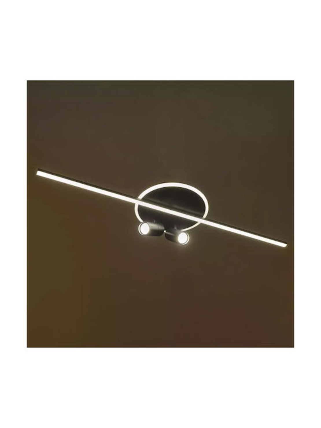 Smart LED таванен плафон 46W – модерен черен дизайн и регулируема светлина