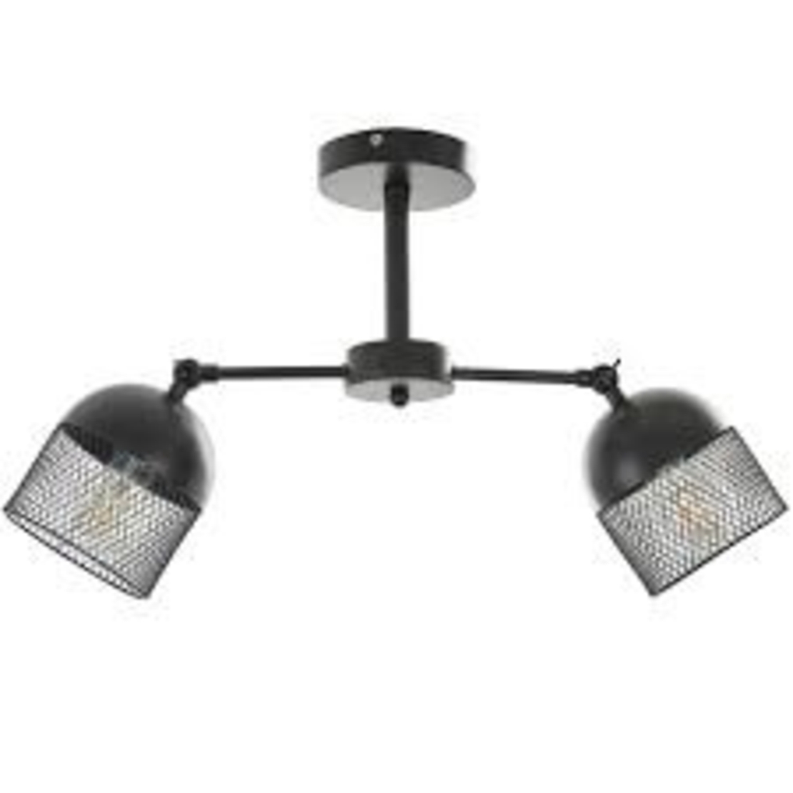 Модерен  полилей с подвижни рамена – черен   2xE27
