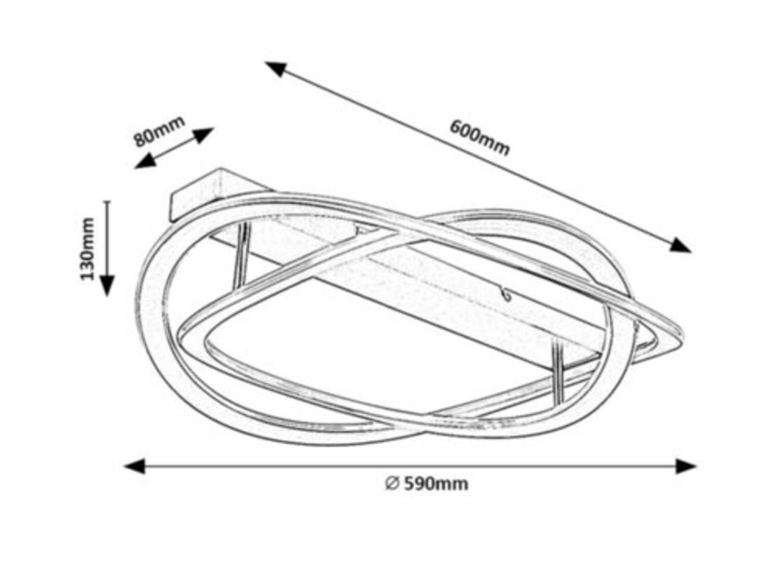Модерен LED плафон 72W в матирано злато