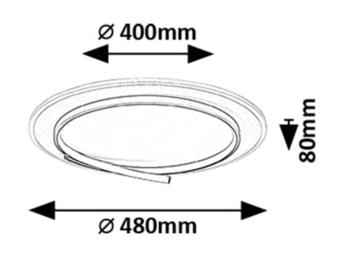 Модерен LED плафон 40W – черен, естествена светлина 4000K