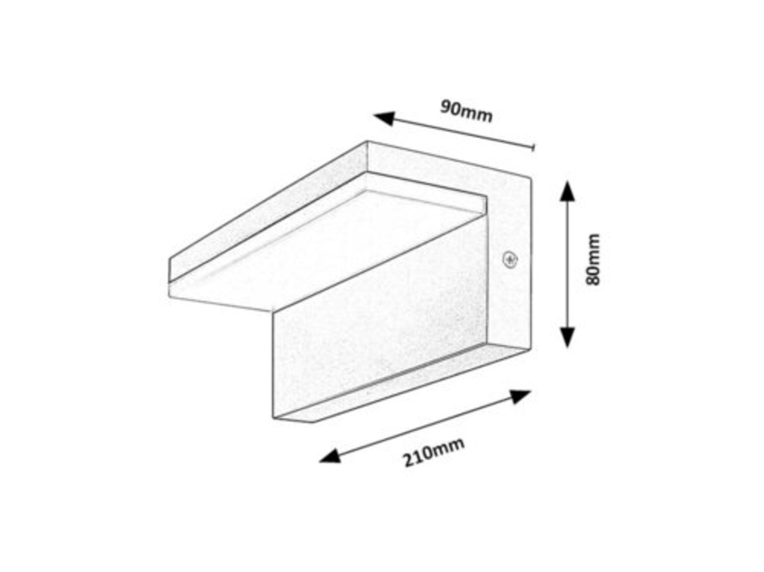 Модерен черен LED аплик Zaragoza 10W – стилно вертикално външно осветление с естествена светлина