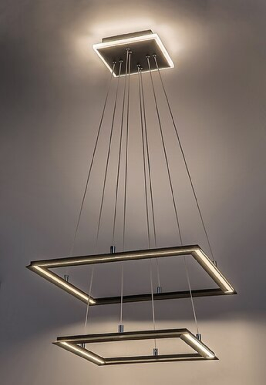 LED висящ полилеи– 48W, 3000K черен метал