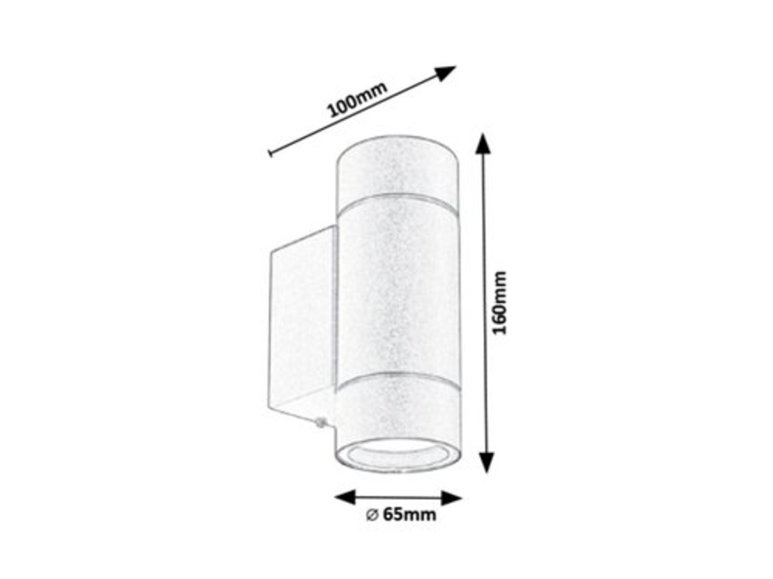 Елегантен двоен аплик Phoenix – антрацит, стъкло и IP54 защита