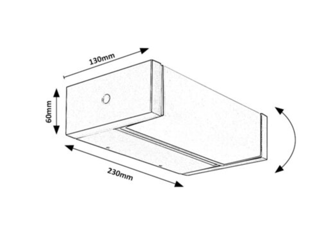 Модерен фасаден външен LED аплик Cubbington 18W с естествена бяла светлина