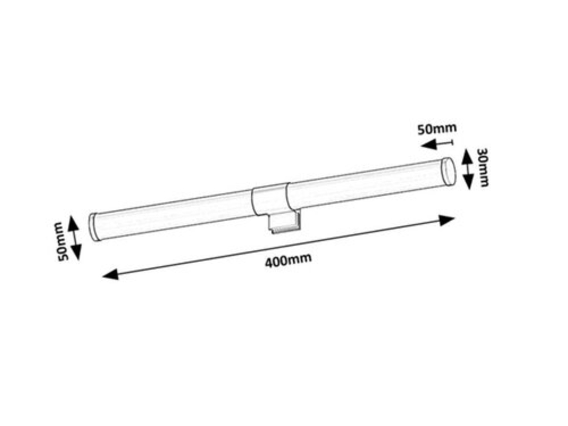 LEDтяло за баня 6W, IP44, 4000K, черно