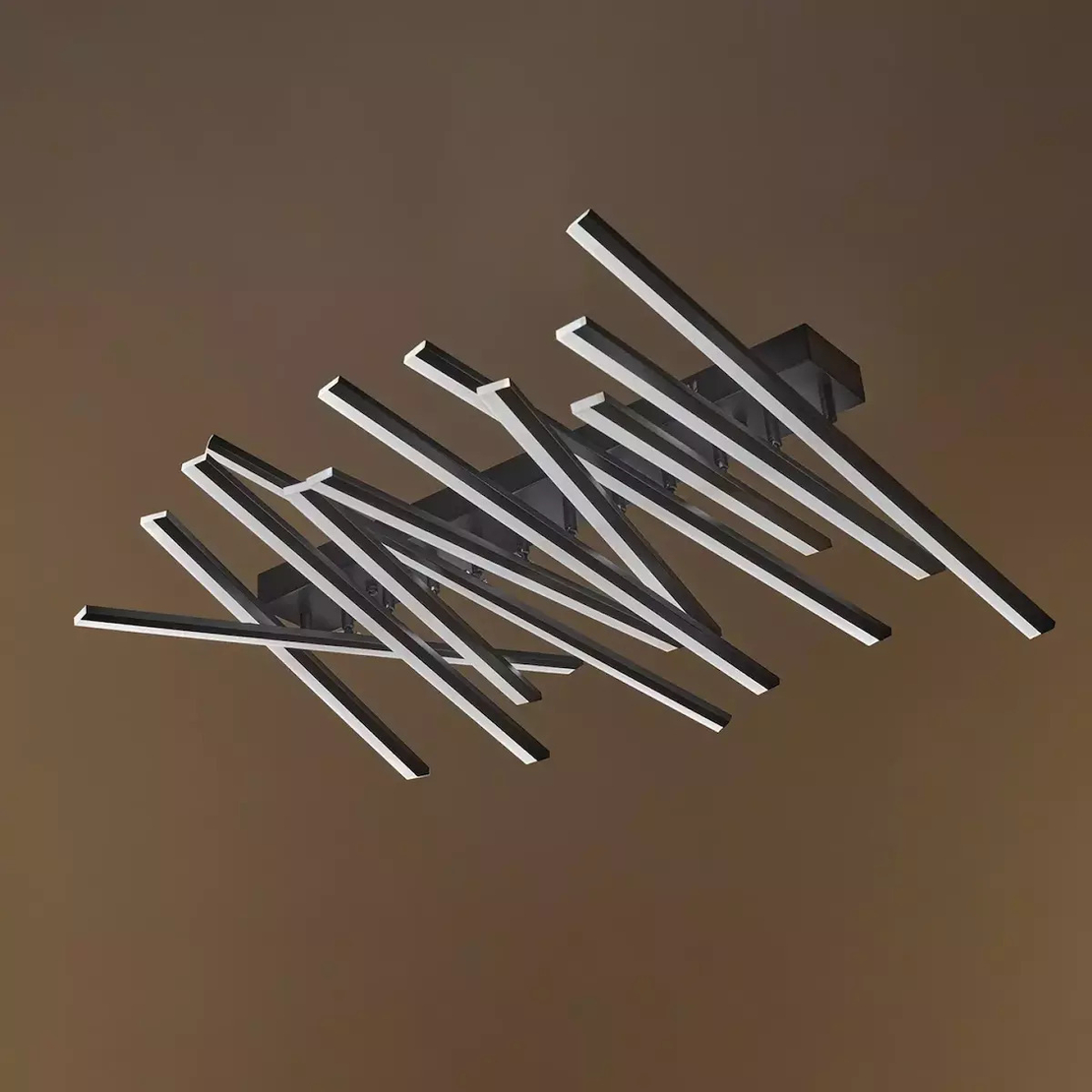 Smart LED полилей 100W – елегантен черен дизайн и подвижни рамена