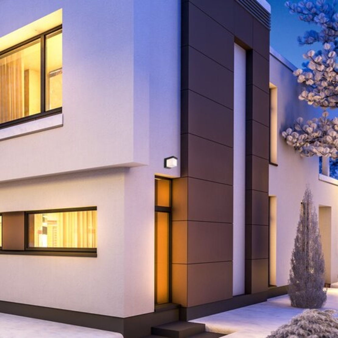 Модерен черен LED аплик Andelle 10W – стилно външно осветление с топла светлина