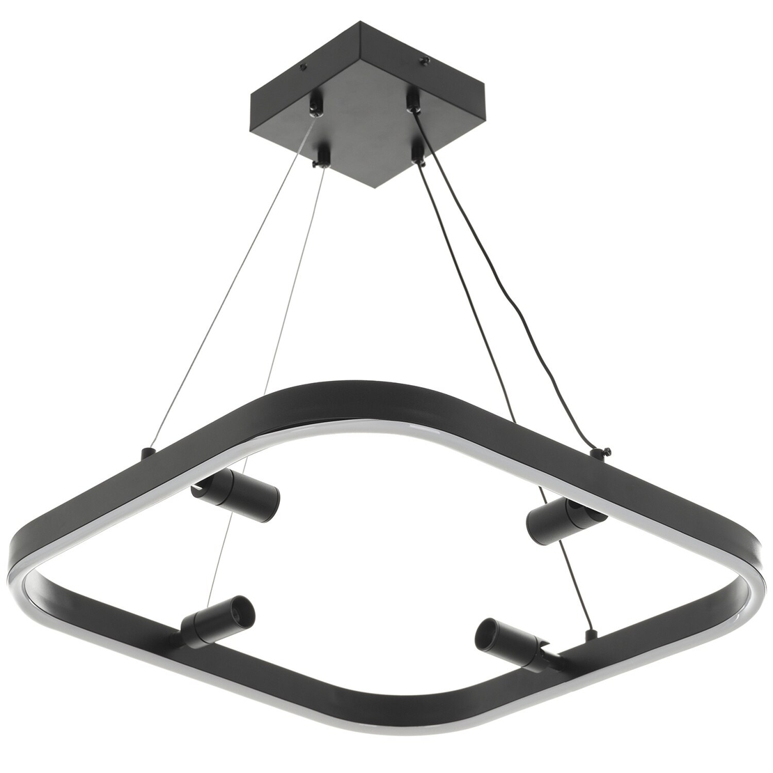 LED висящ полилей 83Wсъс смарт управление, черен,8300lm, 3000-6000k,3014BK/60T