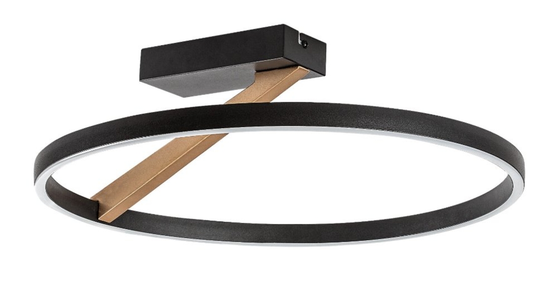 Модерен LED плафон черен/златен, 24W3000K