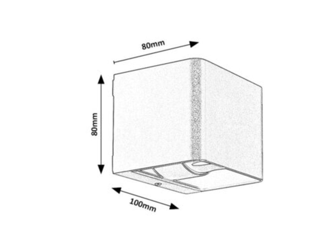 Елегантен квадратен LED аплик Hallstatt в стилен сив цвят – модерно фасадно осветление 10W