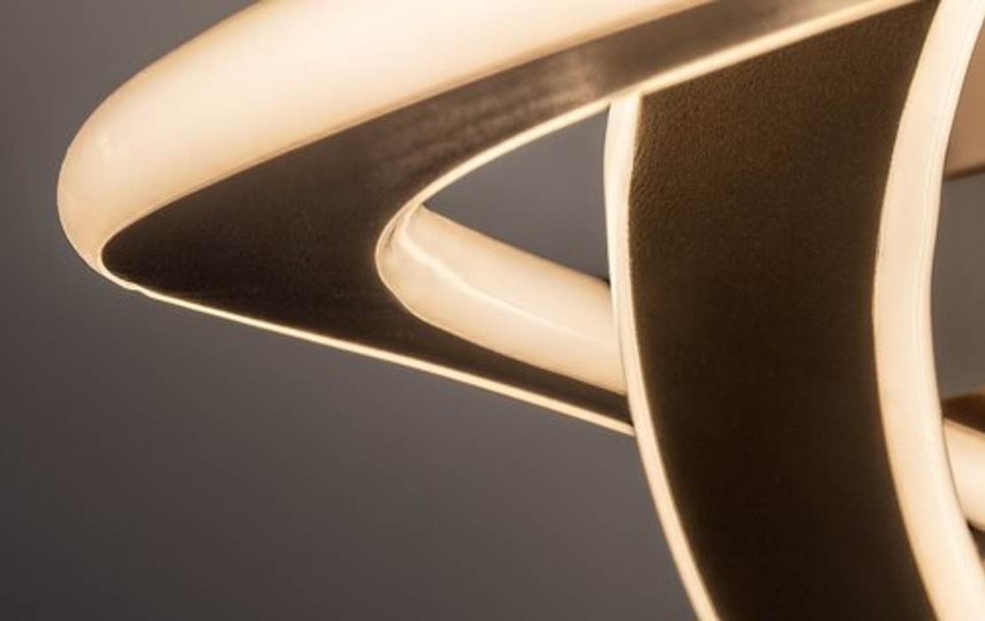 Модерен LED плафон 72W в матирано злато