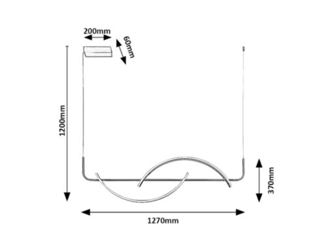 LED висящ полилеи 35W, 3000K J