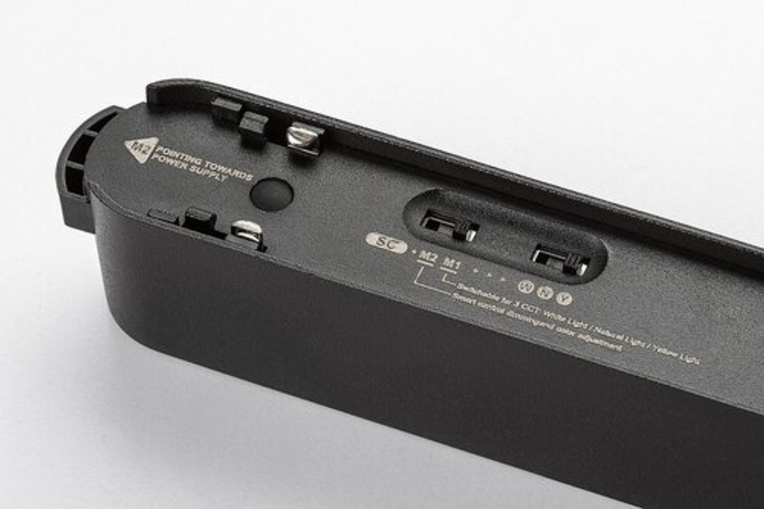 Смарт LED релсово осветление – 7W, регулируема цветна температура 2700–5500K, Wi-Fi, черен