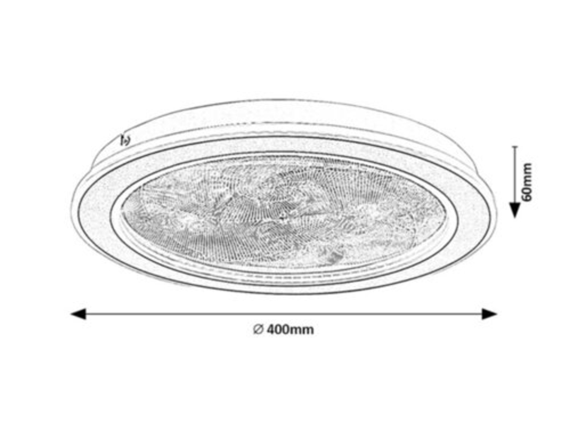 Модерен LED плафон 24W,матирано златен метал и акрил, димируем с дистанционно управление