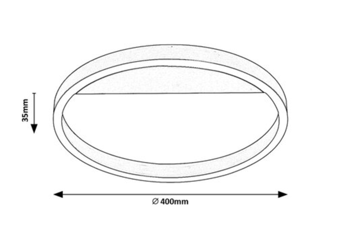 Модерен LED таванен плафон 20W с топло бяла светлина – черен/златен