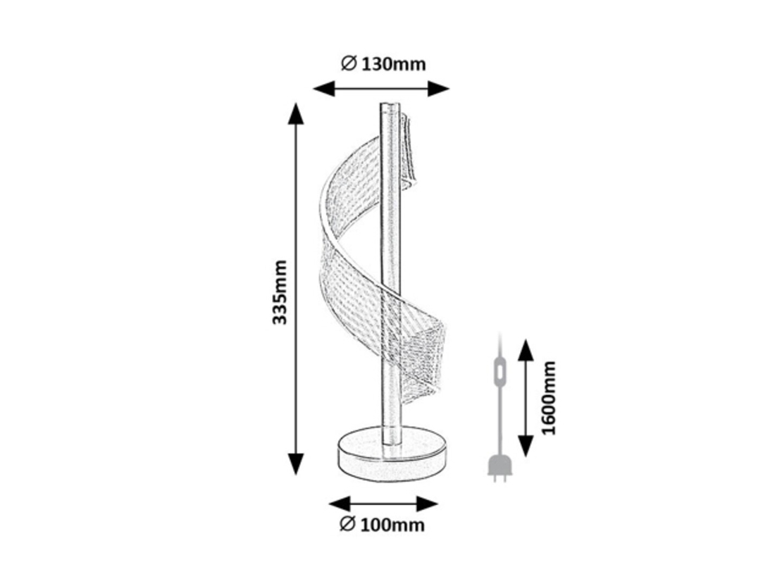 Елегантна настолна LED лампа 6W, златен метал и акрил, топло бяла светлина