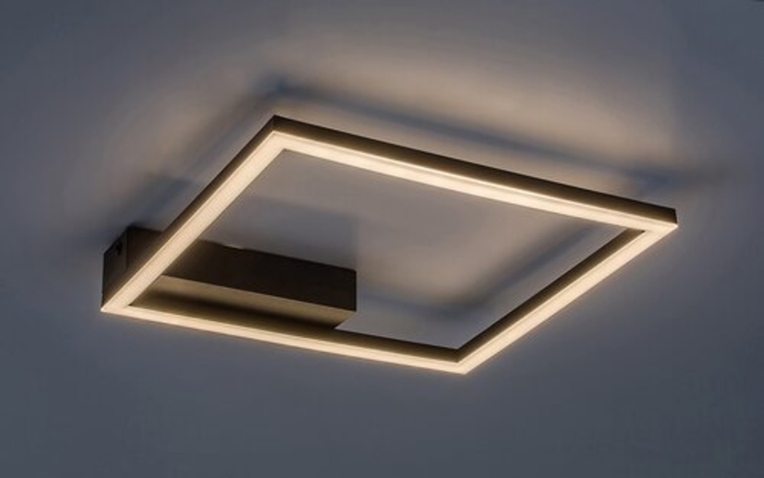 Модерен LED таванен плафон 24W с топло бяла светлина – черен