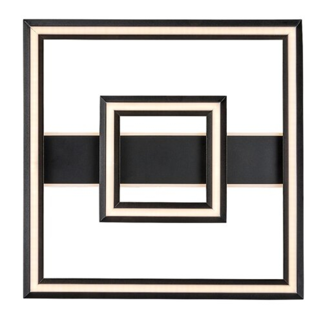 LED плафон – 48W, 3000K, черен метал