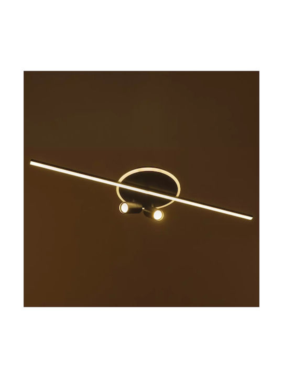 Smart LED таванен плафон 46W – модерен черен дизайн и регулируема светлина