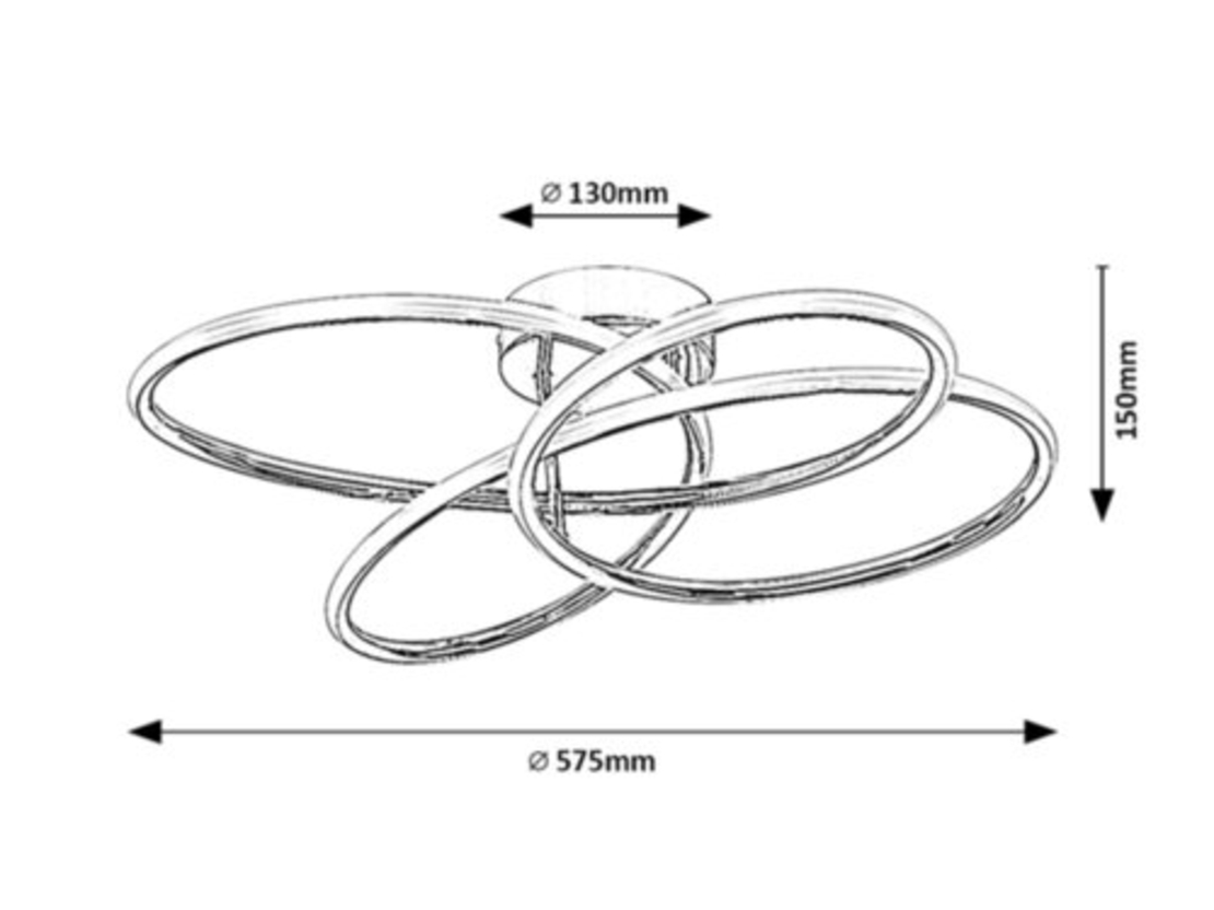 LED Плафон 30W, хром, D57,5см 4000K