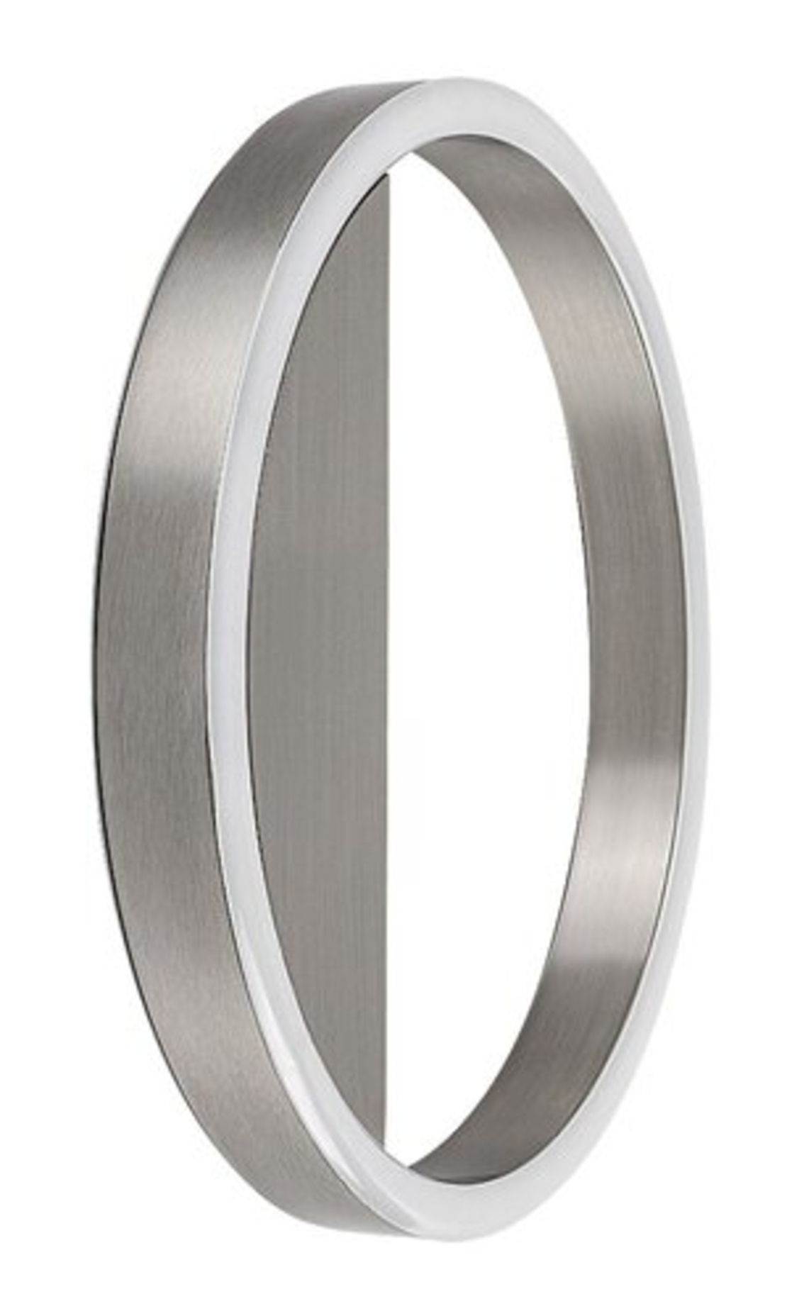 Модерен LED стенен аплик 15W с естествено бяла светлина – драскан хром