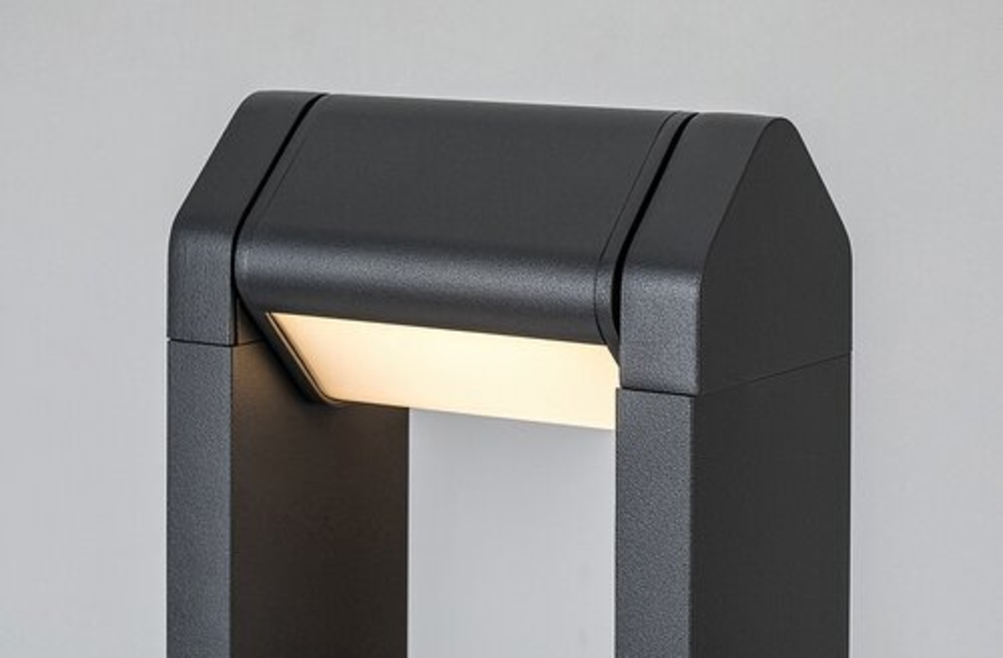 Модерен външен градински LED стълб Medna 8W с топло бяла светлина