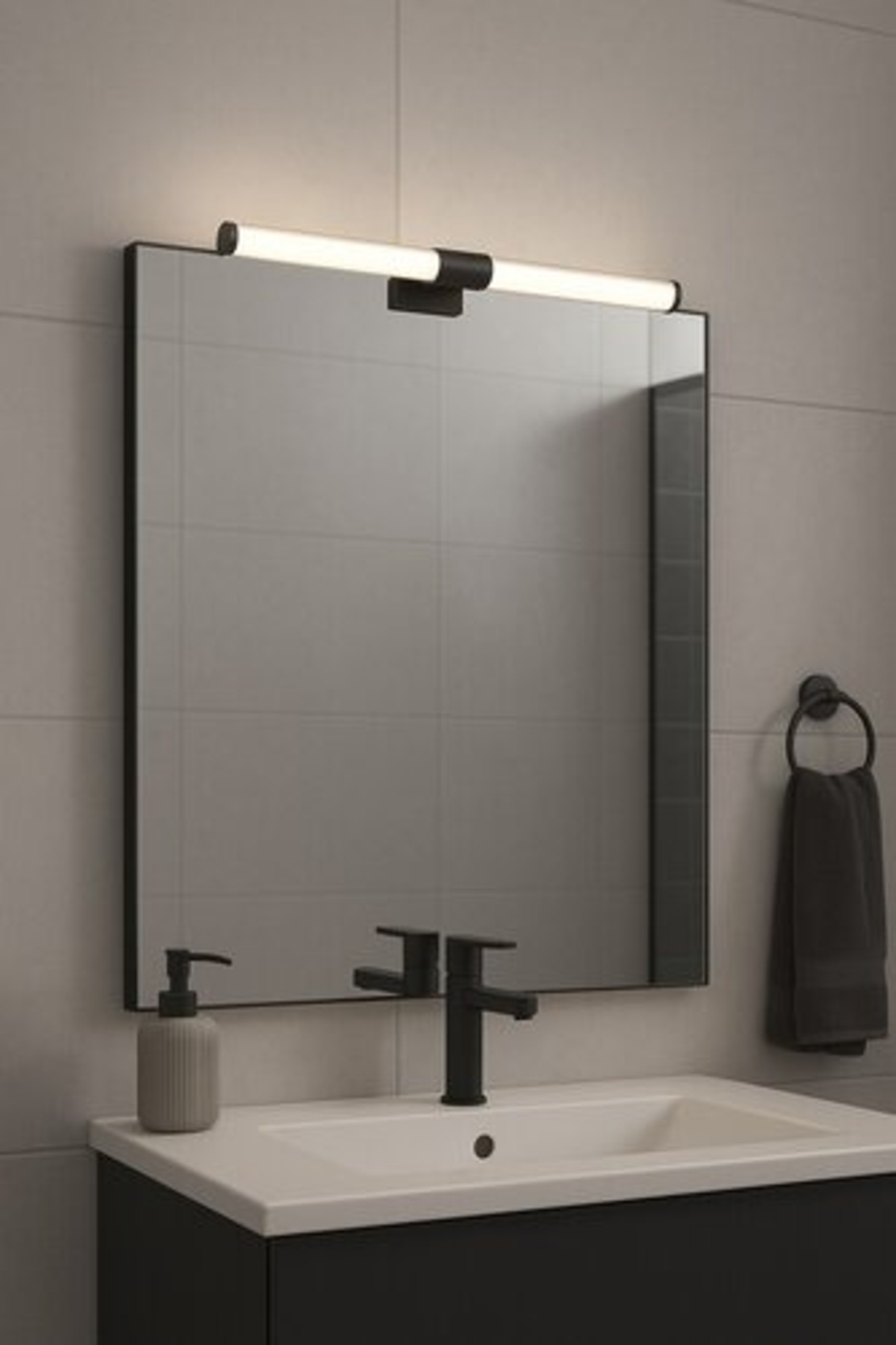 LEDтяло за баня 6W, IP44, 4000K, черно