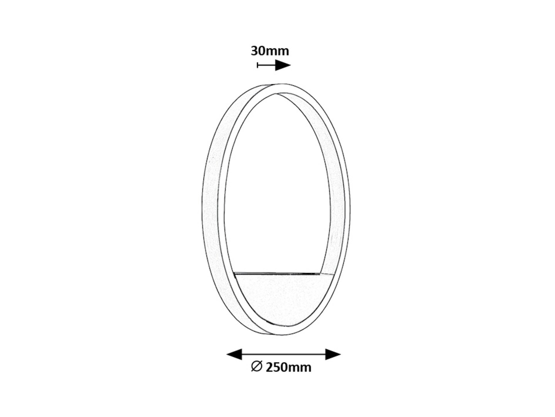 Модерен LED стенен аплик 15W с топло бяла светлина – черен и златен